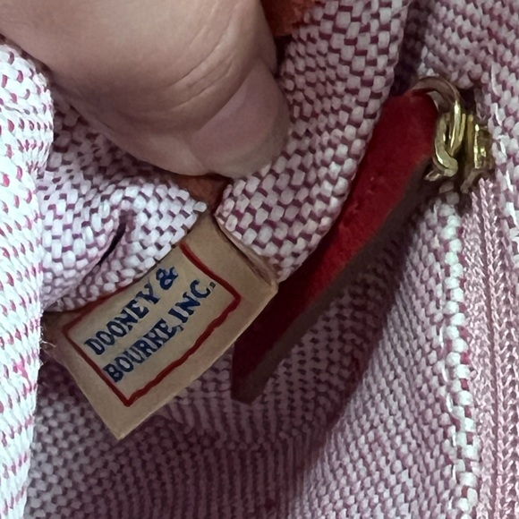 Dooney & Bourke Red Pebble Leather Letter Carrier Bag - Picture 12 of 16